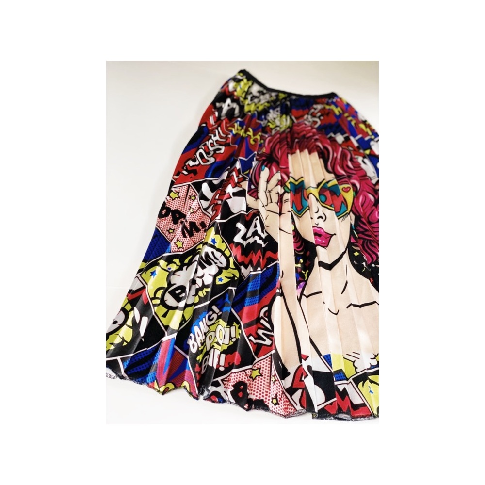 Graphic Silk Skirt